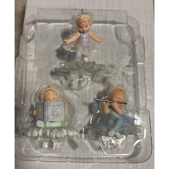 Hallmark Keepsake Ornament Frostlight Faerie Sisters Set Of 3 Christmas 2003 Box - Picture 3 of 7